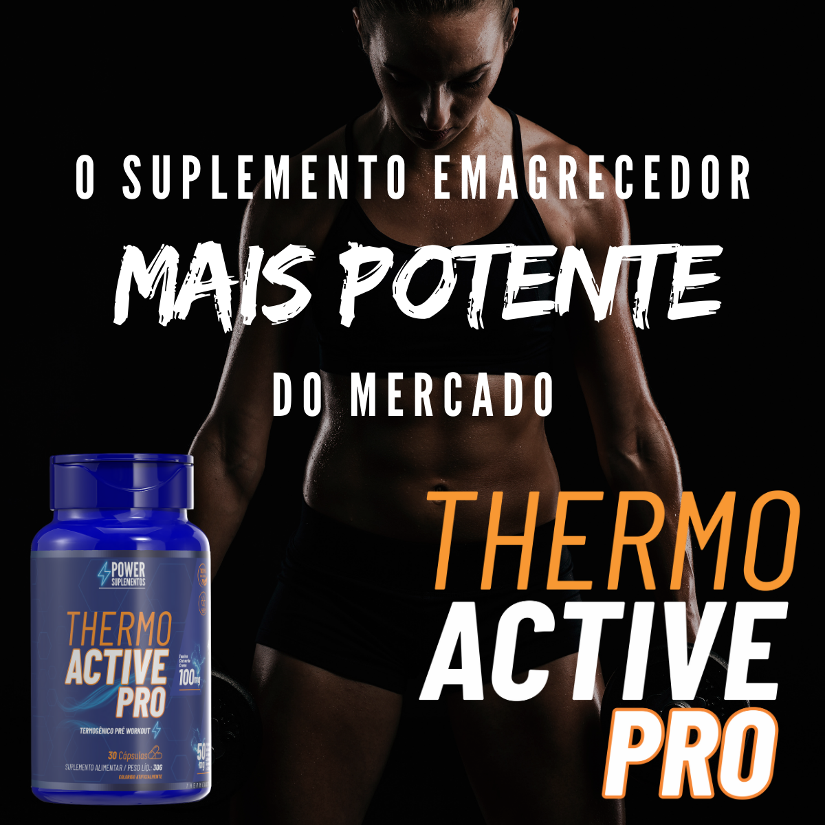 Thermo Active Pro 30 Cápsulas Termogênico Emagrecedor Ultra Concentrado